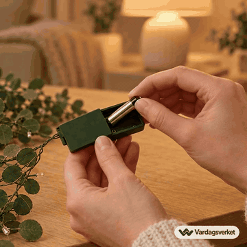 Batterier sätts i GlowLine