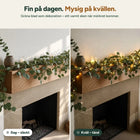 GlowLine på spiselkransen släckt på dagen och tänd på kvällen